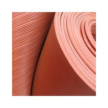 Demiriz 1.2x1 m Kırmızı İnce Tırtırlı Lastik Levha