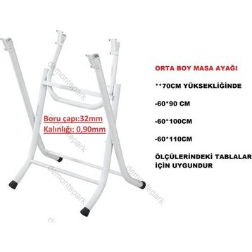 Demontepark Katlanır Orta Boy Masa Ayağı