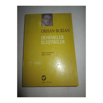 Denemeler Eleştiriler Orhan Burian
