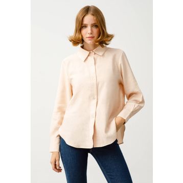 Denim DT10059-2 Pudra Kadın Gömlek