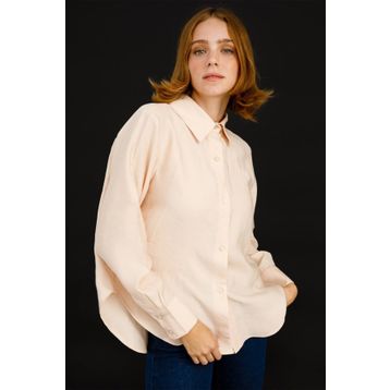 Denim DT10059-2 Pudra Kadın Gömlek