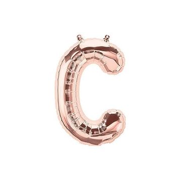 Deniz Party Store 16 inç 40 cm C Harfi Rose Gold Folyo Balon