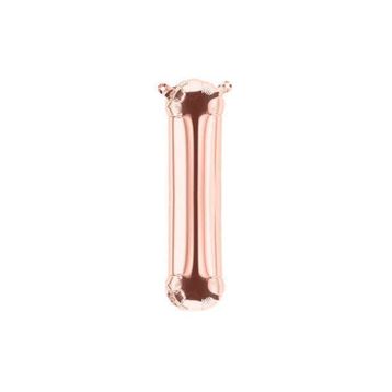 Deniz Party Store 16 inç 40 cm I Harfi Rose Gold Folyo Balon