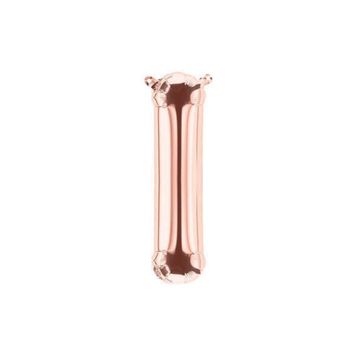 Deniz Party Store 16 inç 40 cm I Harfi Rose Gold Folyo Balon