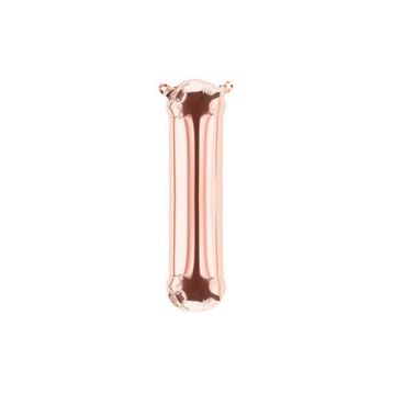 Deniz Party Store 16 inç 40 cm I Harfi Rose Gold Folyo Balon