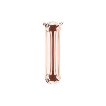 Deniz Party Store 16 inç 40 cm I Harfi Rose Gold Folyo Balon