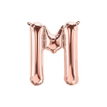 Deniz Party Store 16 inç 40 cm M Harfi Rose Gold Folyo Balon