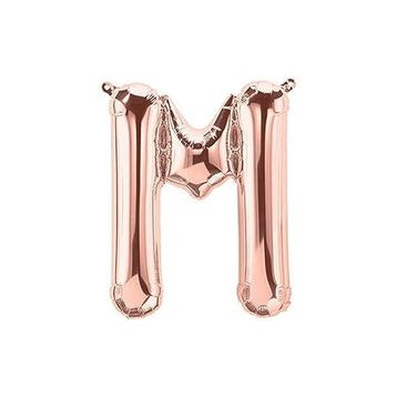 Deniz Party Store 16 inç 40 cm M Harfi Rose Gold Folyo Balon