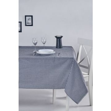 Denizli Concept 170X170 Siyah Pötikareli Masa Örtüsü