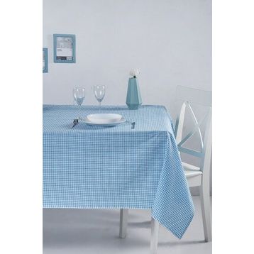 Denizli Concept 170X170 Turkuaz Pötikareli Masa Örtüsü
