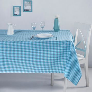 Denizli Concept 170X170 Turkuaz Pötikareli Masa Örtüsü