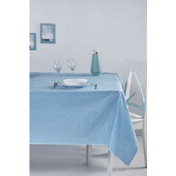 Denizli Concept 170X220 Turkuaz Pötikareli Masa Örtüsü