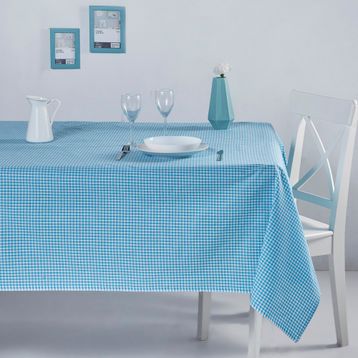 Denizli Concept 170X220 Turkuaz Pötikareli Masa Örtüsü