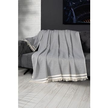 Denizli Concept Alinda Gri 170x230 cm Koltuk Örtüsü