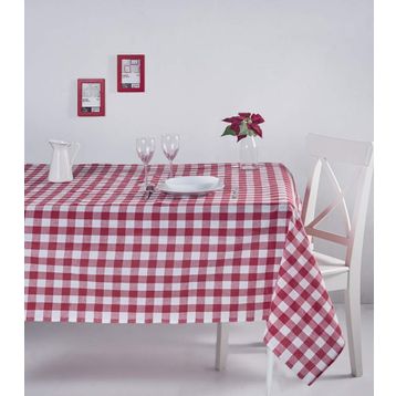 Denizli Concept Kareli Kırmızı 160x220 cm Masa Örtüsü