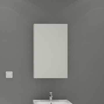 Denko 50 cm Terra MDF Beyaz Aynalı Üst Modül Banyo Dolabı