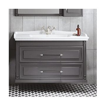 Denko Albatros 100 cm Mdf Gri Banyo Dolabı