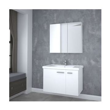 Denko Banyo Terra Beyaz 90 cm Banyo Dolabı