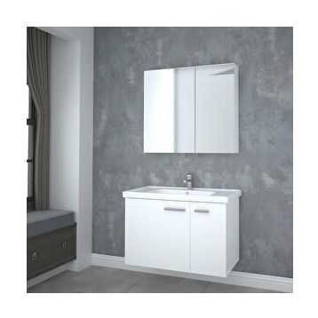 Denko Banyo Terra Beyaz 90 cm Banyo Dolabı
