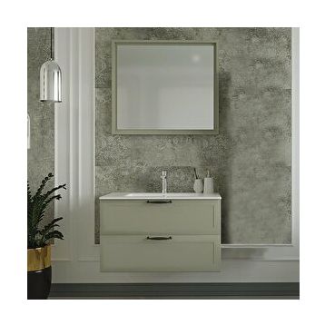Denko Denko Beyoğlu 85 cm Mdf Gri Banyo Dolabı Takımı