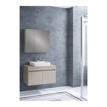Denko Etna 80 cm Kül Gri Banyo Dolabı