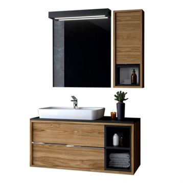 Denko Matia 100 cm Mdf Banyo Dolabı Takımı