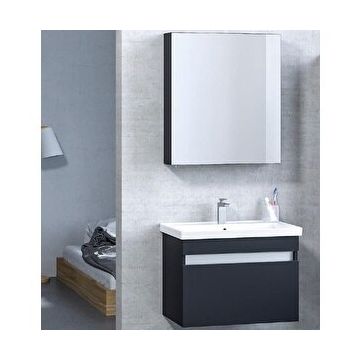Denko More 65 cm Siyah Banyo Dolabı Takımı