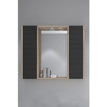 Denko Mostar 90 cm Siyah Banyo Dolabı