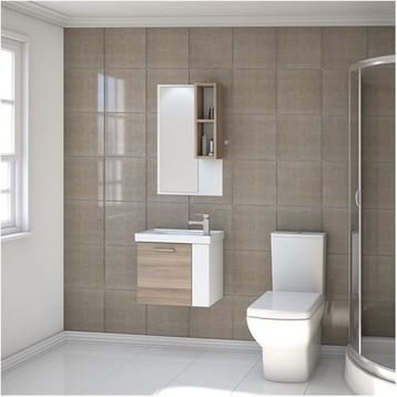 Denko Step Beyaz Alize 50 cm Banyo Dolabı