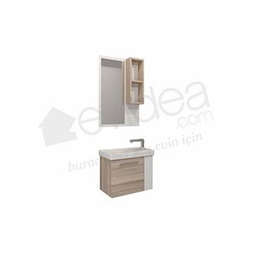 Denko Step Beyaz Alize 50 cm Banyo Dolabı