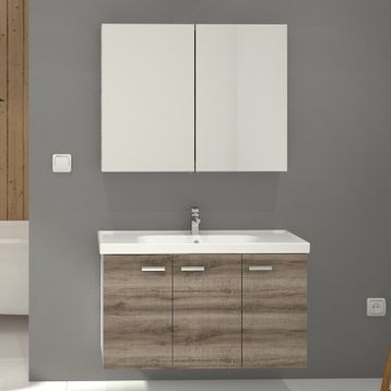 Denko Terra Beyaz 100 cm Banyo Dolabı