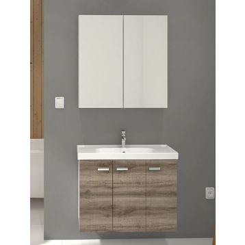 Denko Terra Beyaz 100 cm Banyo Dolabı