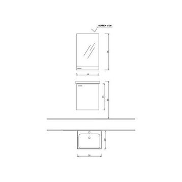 Denko Terra Beyaz 50 cm Banyo Dolabı