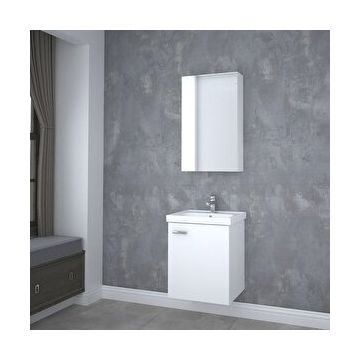 Denko Terra Beyaz 50 cm Banyo Dolabı