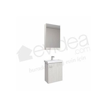 Denko Terra Beyaz 50 cm Banyo Dolabı