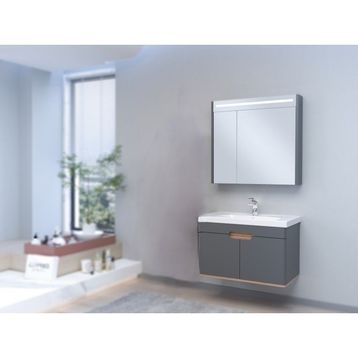 Denko Troy 80 cm Antrasıt Gri Hazar Banyo Dolabı