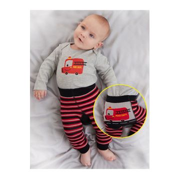 Denokids Cff-22S1-171 Erkek Bebek İtfaiye Body Tayt Pantolon Takım