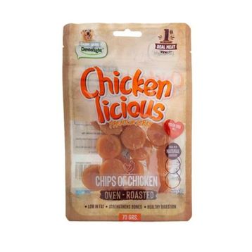 Dentalight Chicken Chips Tavuk Etli 70 gr Köpek Ödül Cipsi