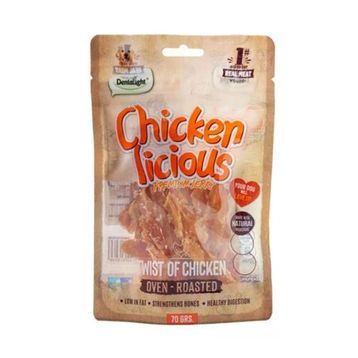 Dentalight Chicken Twist Tavuk Etli 70 gr Köpek Ödül Burgu Çubuğu