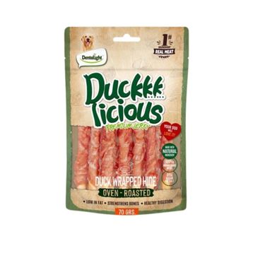 Dentalight Duckkk Licious 70 gr Kurutulmuş Ördekli Deri Sarma Köpek Ödül Maması