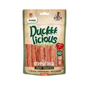 Dentalight Duckkk Licious 70 gr Kurutulmuş Ördekli Şerit Köpek Ödül Maması