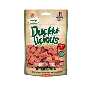 Dentalight Duckkk Licious Kurutulmuş 70 gr Ördekli Küp Köpek Ödül Maması