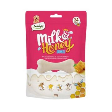 Dentalight Milk Honey Sticks 240 gr Sütlü ve Ballı Kemik Köpek Ödül Maması