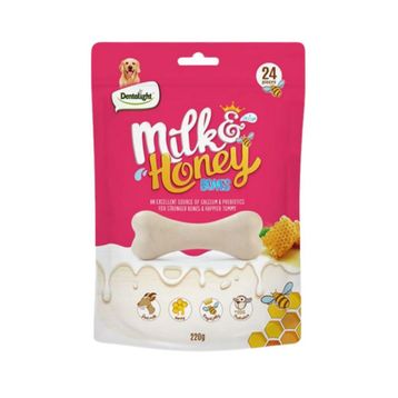 Dentalight Milk Honey Sticks 240 gr Sütlü ve Ballı Kemik Köpek Ödül Maması