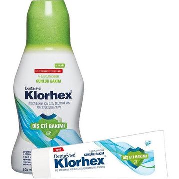 DentaSave Klorhex 75 ml Diş Macunu ve 300 ml Günlük Bakım Ağız Çalkalama Suyu