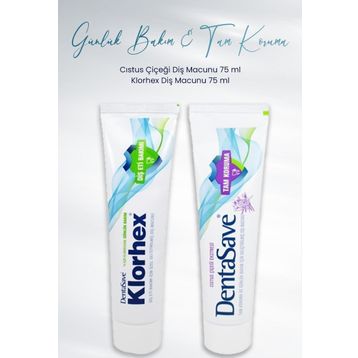 DentaSave Tam Koruma Cıstus Çiçeği 75 ml ve Günlük Bakım 75 ml Diş Macunu