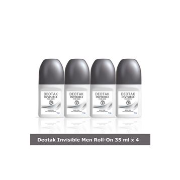 Deotak For Men Invisible 4x35 ml Erkek Roll-On Deodorant