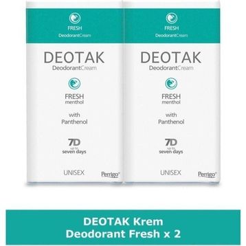 Deotak Fresh Mentol 35 ml 2 Adet Unisex Krem Deodorant
