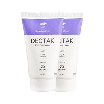 Deotak Soft Hassas Ciltler 35 ml 2'li Krem Deodorant