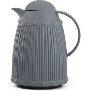 Depa 1 lt Isı Yalıtımlı Soft Gri 12 Saat Sıcak Tutan İçi Camlı Çay ve Soğuk Su Termosu